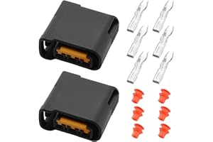 ECSiNG 2pcs 3Pin Auto Ignition Coil Harness Connector Plug FW-C-D3F-B Waterproof Connector Compatible with Subaru Impreza GC8