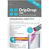 DripDrop ORS - Electrolyte Powder For Dehydration Relief Fast - For Workout, Sweating, Illness, & Travel Recovery - Watermelo