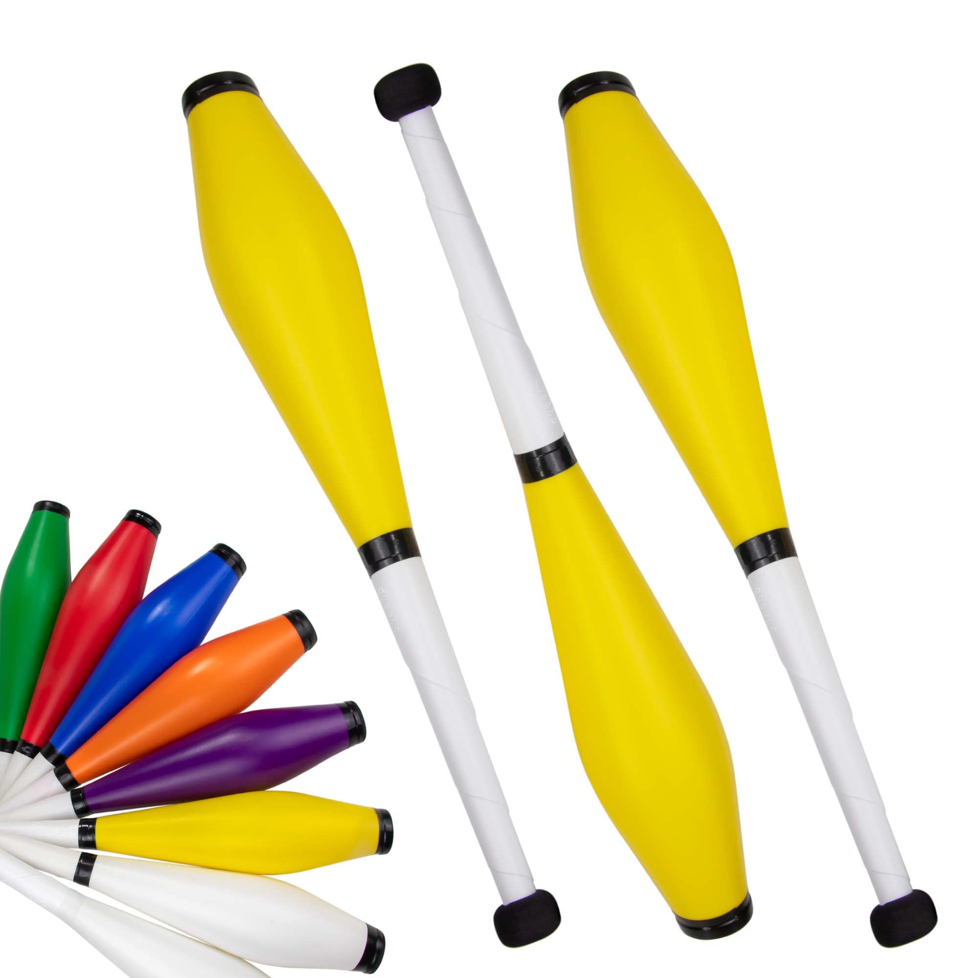 Juggle Dream Trainer Street Juggling Club Set of 3 Great Trainer Clubs - Juggling Set for Beginners and Advanced Jugglers (Yellow)