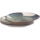 jinsongdafa Serving Platter Olives Plate Set of 4, Large Serving Tray for Entertaining, Porcelain Trays and Platters, Salad Appetizer Tray,Dishwasher & Microwave Safe, 12.4 Inch