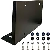 Stainless Steel License Plate Holder, Black Boxed in Design, Flange Mount Bracket with Pre-Drilled Holes