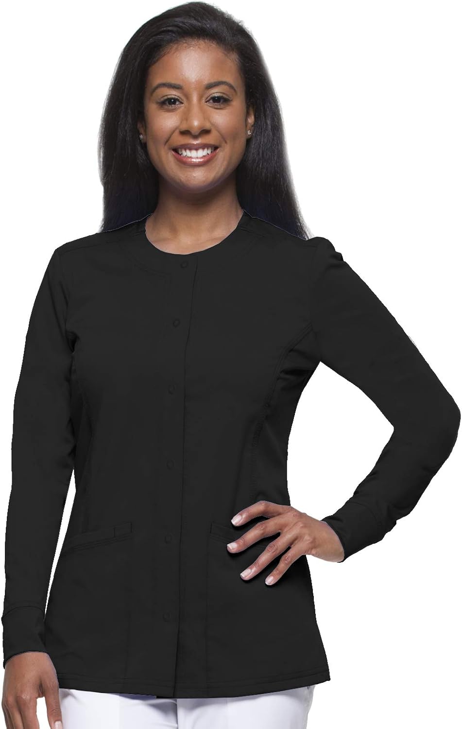 healing hands Purple Label Women’s Daisy Jacket – Five Pocket Scrub Jacket: Clothing