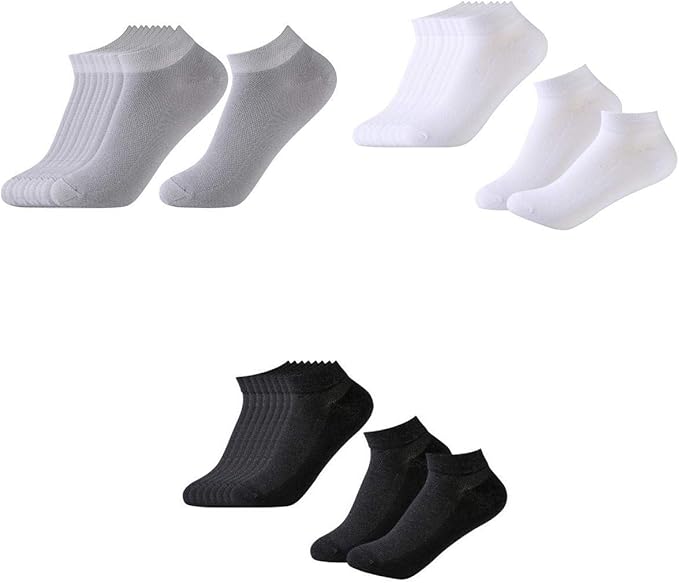 Amazon Hellery 約15ペア 夏用ソックス メンズ ソックス 薄手 靴下 スニーカーソックス 滑り止め 脱げない 黒 白 グレー スポーツソックス 通販