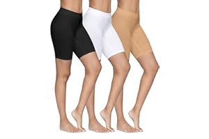 YADIFEN 3 Pack Slip Shorts for Under Dresses Seamless Anti Chafing Underwear Shaping Boyshort Smooth Panties for Women