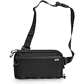 TACTICAL_GEEK Cache L4 EDC Sling Bag, Lightweight Crossbody Shoulder Bag, 2.9L High-Capacity Travel Chest Bag, Single Strap Bag for Casual Travel, Hiking, and Outdoor Sports (Black)