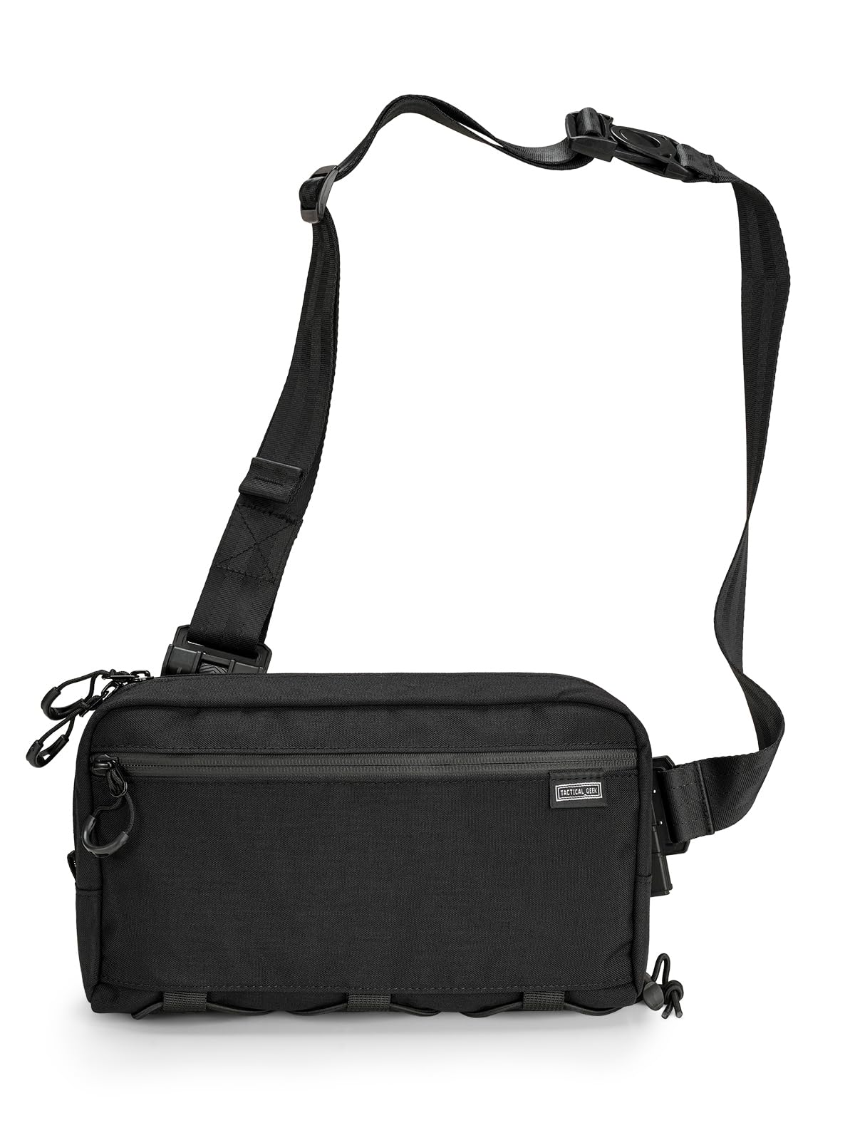TACTICAL_GEEK Cache L4 EDC Sling Bag, Lightweight Crossbody Shoulder Bag, 2.9L High-Capacity Travel Chest Bag, Single Strap Bag for Casual Travel, Hiking, and Outdoor Sports, Black