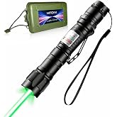 HITEKK High Power Green Laser Pointer | Tactical Long Range Green Laser Pointer | Single Press On/Off Tactical Lazer Pointer | Rechargeable Lazer Pointer and Carrying Case