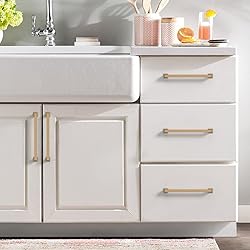9BUILD 6 Pack 7 Inch Cabinet Handles Champagne