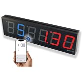 GymNext Flex Timer - Gym Edition - Bluetooth App-Controlled Wall Mounted 23" LED Gym Clock with Large 4.0" Digits for Crossfit, Tabata, HIIT, EMOM, MMA, Boxing, Interval Training, Circuits, Workouts