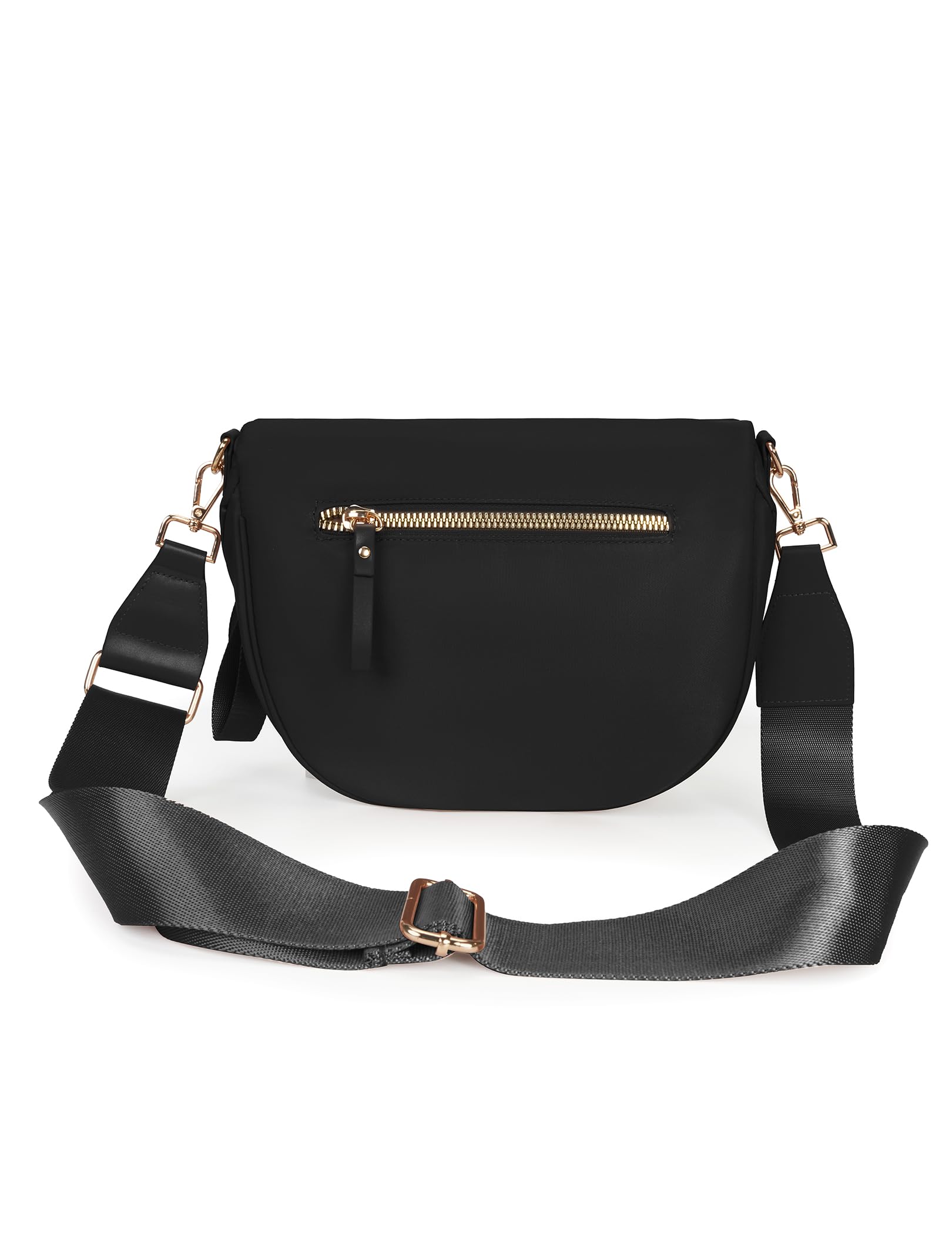 FEIBOON Spacious Nylon Crossbody Bag Bum Bag Handbags Wallets Purses Trendy Shoulder Bag for Women