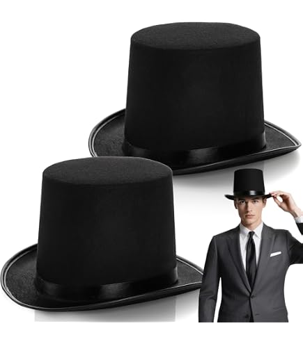 Chapeau De Magicien Noir Pliable Pour Costume, Adulte Et Ado, Accessoire De Spectacle