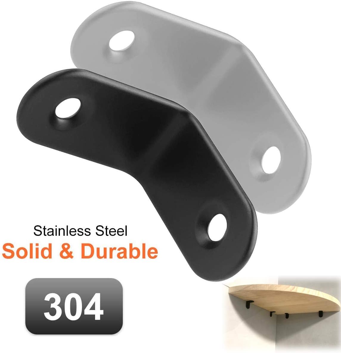 Ssl Brackets 20 Pcs Black Corner Brackets,Stainless Steel 90 Degree Angle L Shape ...