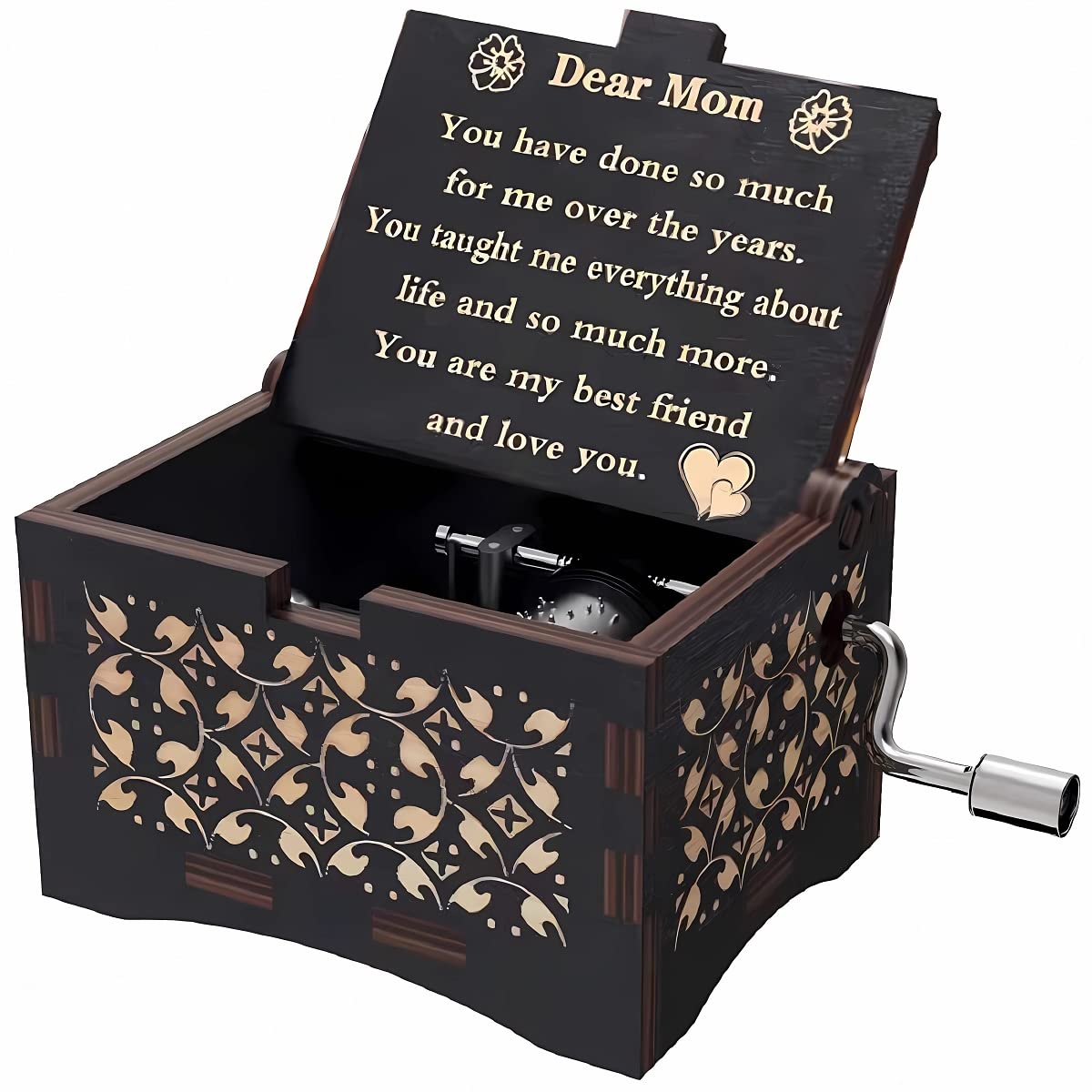 Gifts for Mom from Son/Daughter Music Box Personalize Engraved