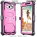 COVRWARE Samsung Galaxy J3 / Galaxy Amp Prime / Express Prime - [Aegis Series] Heavy Duty Full-body with Built-in [ Screen Protector ] Rugged Holster Armor Case & Belt Swivel Clip [Kickstand] - Pink