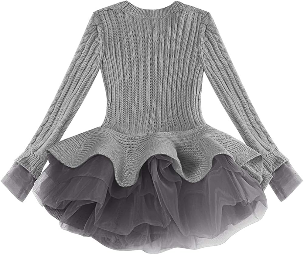 pullover knitted tulle dress