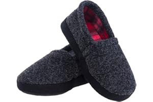 festooning Kids Boys Comfy Warm Indoor House Slippers Fleece Memory Foam Shoes