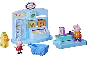 Peppa Pig Peppa’s Adventures Peppa’s Supermarket Playset Preschool Toy: Includes 2 Figures and 8 Themed Accessories; for Ages 3 and Up