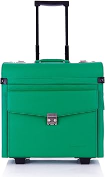 green trolley bag
