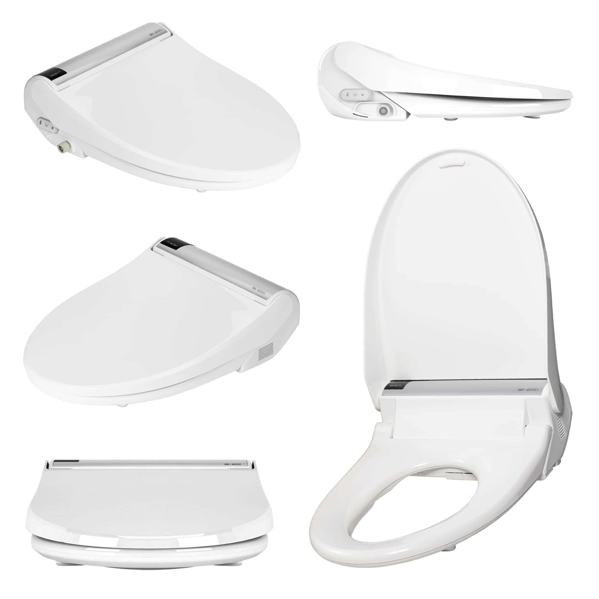 Bio Bidet Bliss BB2000 Elongated White Smart Toilet Seat, Premier Class, Unlimited Warm Water