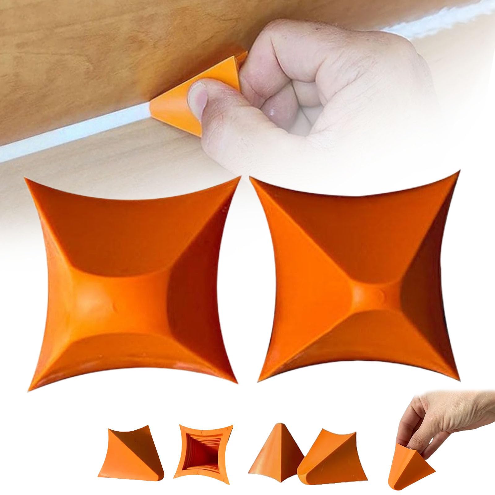 2 Pcs Silicone Tool, Silicone Seam Tool, Silicone Tool, Silicone Applicator Tool Caulking Made Easy Caulking Tool Caulking Applicator Scraper for Kitchen Bathroom Floor (Yellow, 1 Set)