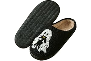 GENERIC Cute Slippers for Women Halloween Fun Cute Holiday House Shoes Fluffy Warm Slipper Gifts for Adults