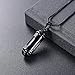 Window Of Glass Cylinder Cremation Urn Jewelry Keepsake Memorial Necklace Hold Ashes For Women (Black)