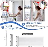 Lifetree Window Film Privacy Frosted Stripe 75x300cm Static Cling UV Protection view 6
