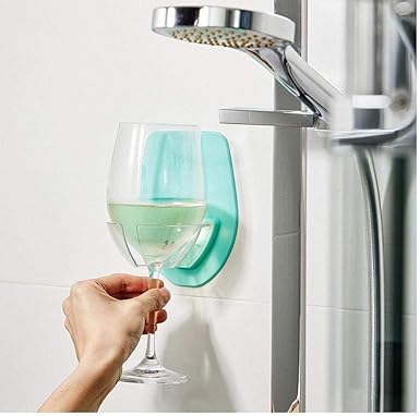 Moda nuevo sólido Holder vatios de plástico copa de vino para el baño