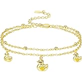 Palpitate Animal Ankle Bracelets for Women 925 Sterling Silver Foot Chain Cute Animals Jewelry Christmas Gifts for Women Her