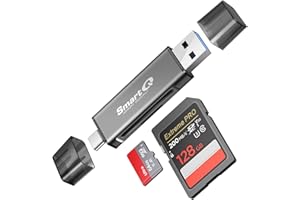 SmartQ C350 USB C sd Card Reader and USB 3.0 Super Speed Memory Card / OTG Adapter for MicroSDXC and SDXC, SDHC, SD Cards, Wo