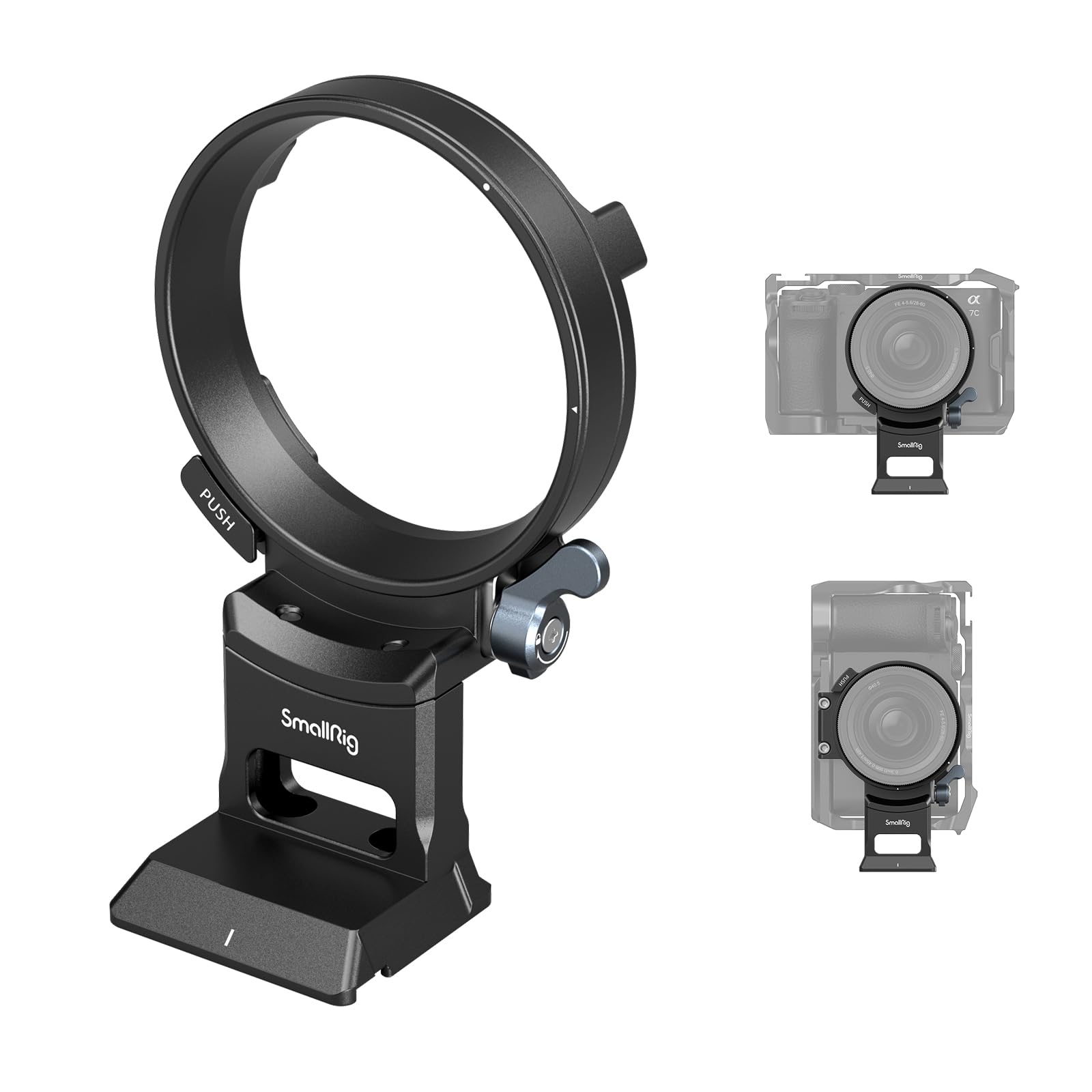 Photo 1 of SmallRig Rotatable Collar Mount Plate for Alpha 7C II/Alpha 7CR Camera, Rotatable Mount Supporting Horizontal and Vertical Shooting, for Arca-Type and for Manfrotto RC2 Plate - 4424
