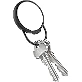 Orbitkey Slim Case for AirTag | Made with Stainless Steel and TPU | Securely Holds Your Apple AirTag | Easily Attach to Keys or Anything You Want to Track with the Open Key Ring | Black