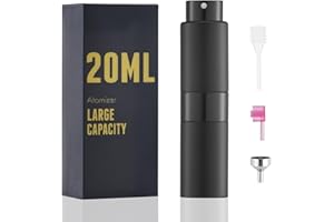 owlyee 20ML Perfume Atomizer, 1PCS Travel Cologne Spray Bottle, Mini Empty Sprayer Dispenser (Matte Black)
