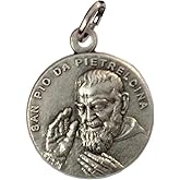 SAINT PIO FROM PIETRELCINA (PADRE PIO) MEDAL - Made in HIGH RELIEF -100% MADE IN ITALY