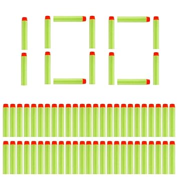 Little Valentine 100 Stück 7,2 cm Refill Darts Foam Pfeile Ammo Pack für Nerf N-Strike Elite Zombie Strike Rebelle - Grün