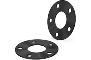 Customadeonly 5x114.3 Wheel Spacers for RSX RL CL TL Prelude CRV CR-Z Integra Type-R MDx Pilot S2000 NSX Accord Element TSx, Hubcentric Without Lip, 64.1mm Bore (5mm Thick 2pcs Black) 3/16" Adapters