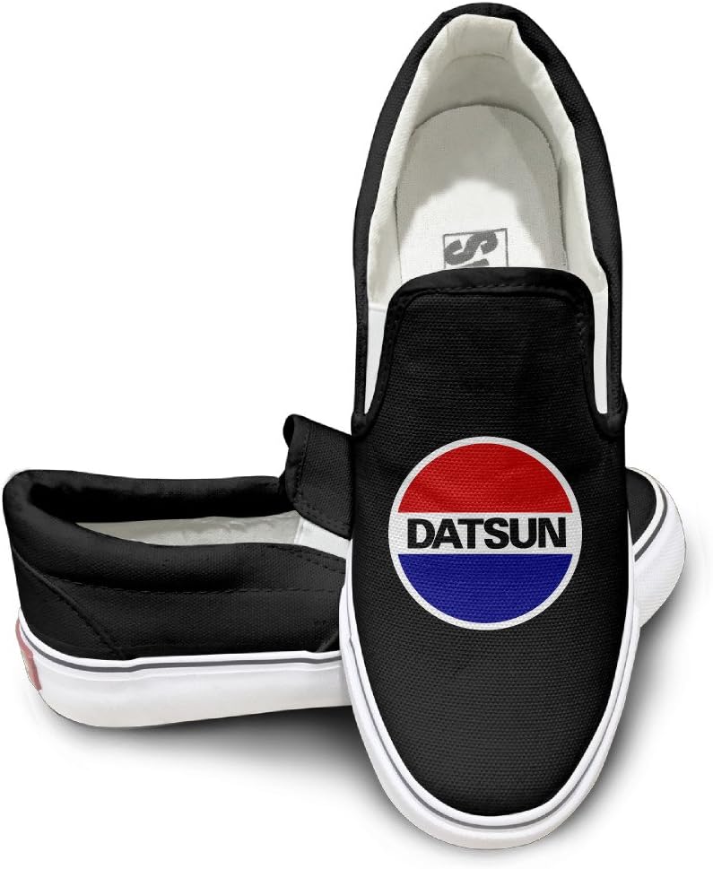 PTCY Genuine Nissan Datsun Slip-on Unisex Flat Canvas Shoes Sneaker Black