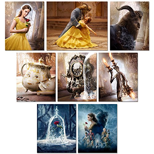 Beauty and The Beast Movie Prints - Set of 8 New (8 inches x 10 inches) Photos