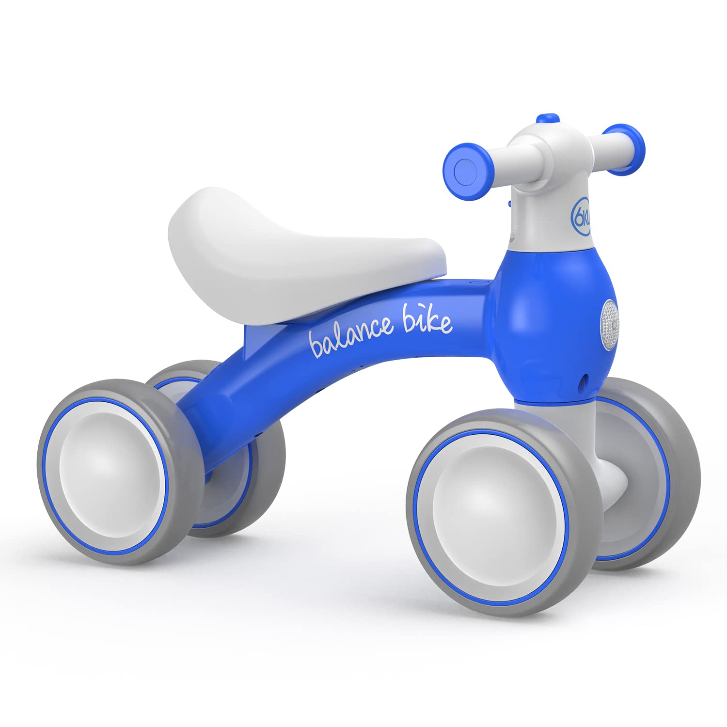 6KU Baby Balance Bike for 1 Year Old Baby Boys Girls Gift,10-24 Months Baby Toddler Balance Bike with Adjustable Seat Silent & Soft 4 Wheels,First Birthday Gifts