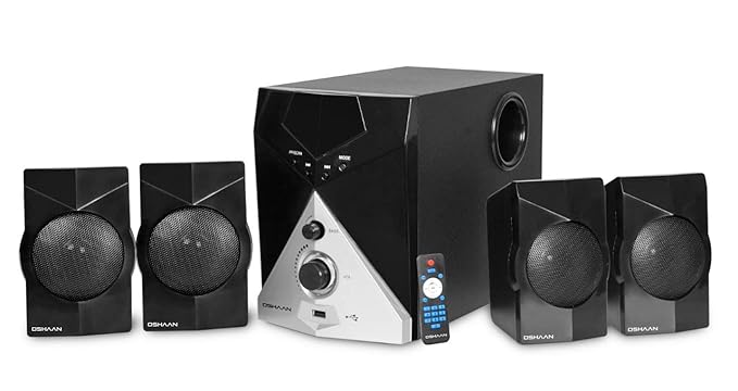 Oshaan CMPM-17_4.1-BT Bluetooth 4.1 Channel Multimedia Home Theater System with Bluetooth, USB, AUX Connectivity & in-Built FM