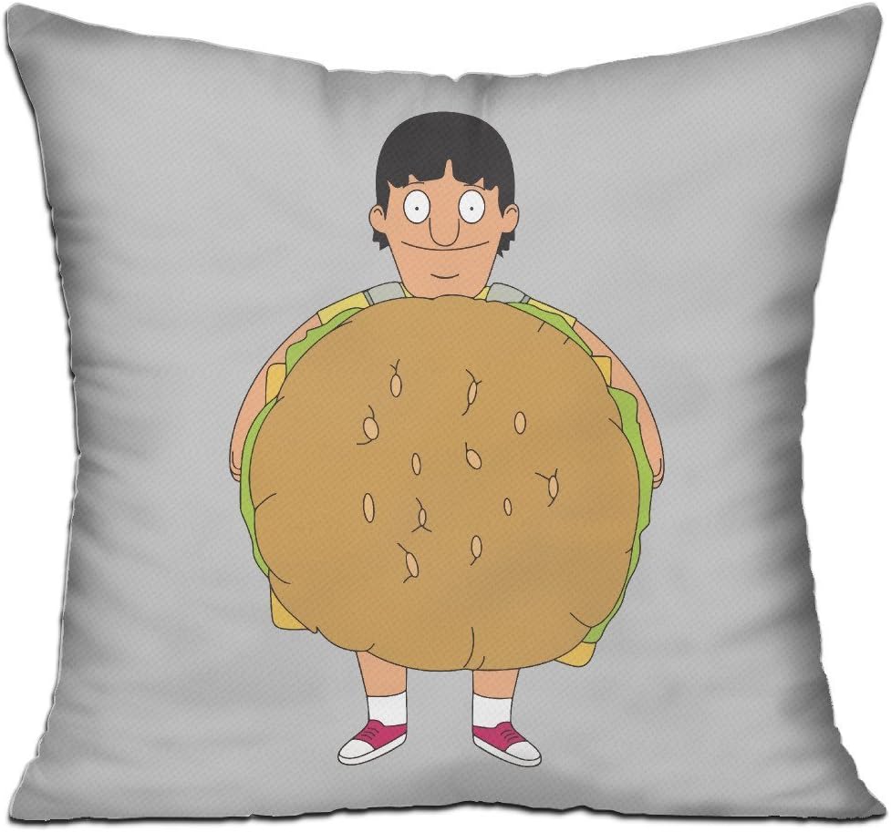 Bobs Burgers Gene Stand Up American Sitcom 18'' X 18'' Decorative Square Throw Pillow Cover With Pillow Inner