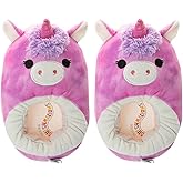 Squishmallows Slippers Plush Lightweight Warm Comfort Soft Aline Slipper House Shoes for Kids and Adults (sizes 11-1 Little Kid / 2-5 Big Kid / 5-10 Adult)