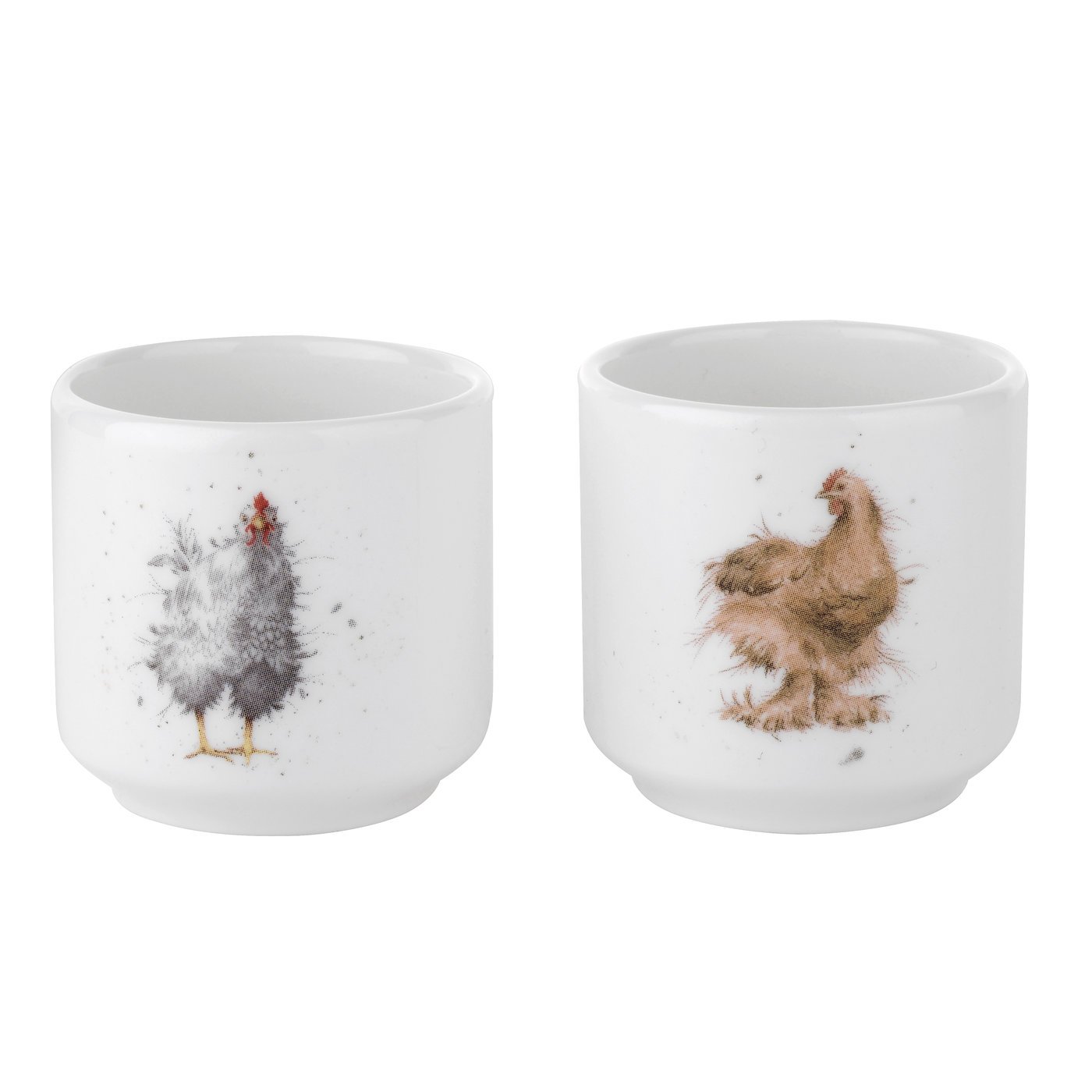 Portmeirion Wrendale by Royal Worcester Egg Cups Chickens, Set of 2