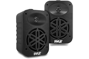 Pyle Indoor Outdoor Speakers Pair - 500 Watt Dual Waterproof 5.25” 2-Way Full Range Speaker System w/ 1/2” High Compliance Po