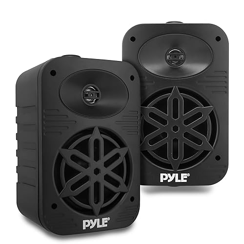 PyleUsa Indoor Outdoor Speakers Pair 500 Watt Dual Waterproof