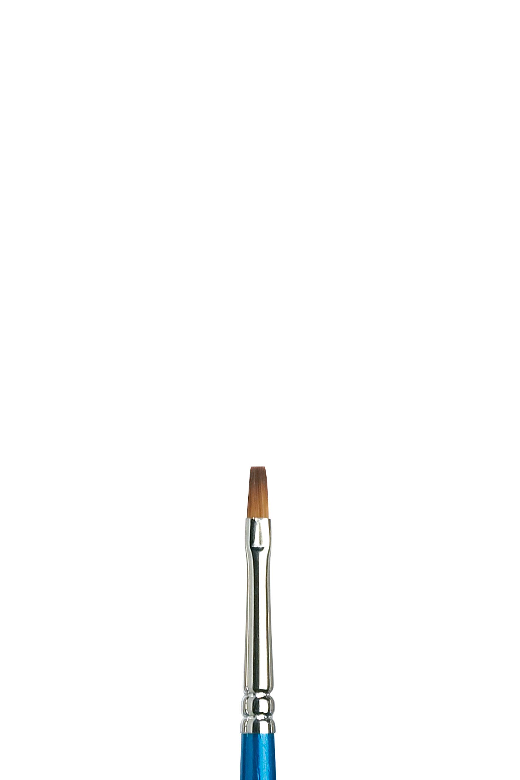 Winsor & Newton Brush, Wood, Transparent, no. 4 - 3.6 mm, flat - brush, long handle