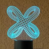 Optical Illusion 3D Crisscross Rings Lighting by Playtime 123 is a Great Nightlight with a Soft Subtle Glow for Kids. These Eco-friendly Laser Cut Precision LED Lights Make Beautiful Gifts for Mom and Amazing Desk Lamps for Dad. Start Enjoying your very own Multicolored USB Powered Light Today!