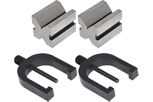 LiGuVCY V-Block Hardened Steel 90 Degree Angle 1-5/8 x 1-1/4 x 1-1/4 Inch Multi-Purpose Gauge Machinist Tool with Wooden Box