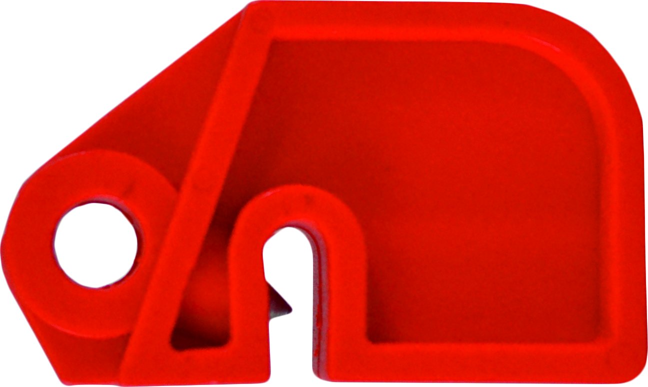 Lockout Tagout Universal Fuse Lockout, Internal Grub Screw, Fuse Holder 20-400 Amp, Clamp Size 5 x 9mm, Red