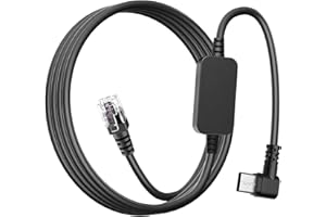 SYGGDERS Radar Detector Cable,USB-C to RJ11 Plug Cable,use for Uniden R1 R3 R7 Beltronics Cobra Whistler Escort MAX360 Passport 9500i Radenso XP etc Replacement Radar Detector Cable 6.56ft